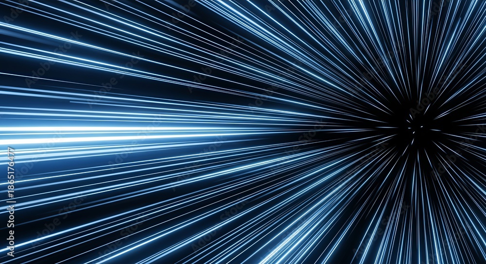 Obraz premium Abstract luminous blue light streaks creating an immersive digital vortex effect