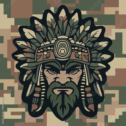 mystical forest spirit mask with leaves-20