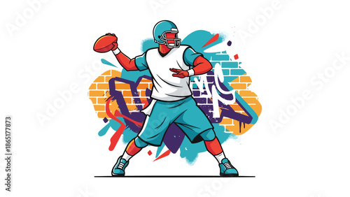 running, runner, street runner, urban sports, city mural, sports vector, fitness, speed, athlete, flat design, bold colors, urban art, city background, graffiti style, modern illustration, advertising