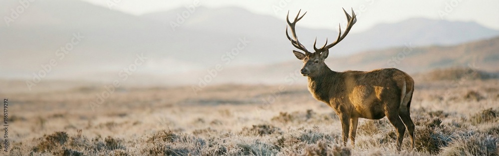 Obraz premium Wild Animal Panorama with Copy Space