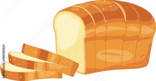 Sliced loaf of whole wheat bread with two pieces cut off and placed beside it crust