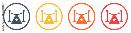 red carpet vip event barrier icon