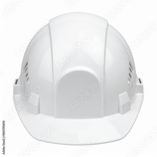 A safety helmet isolated on a pure white, shadow-free background, presented with a clean, minimal look ideal for product mockups, safety catalogs, and professional presentations.