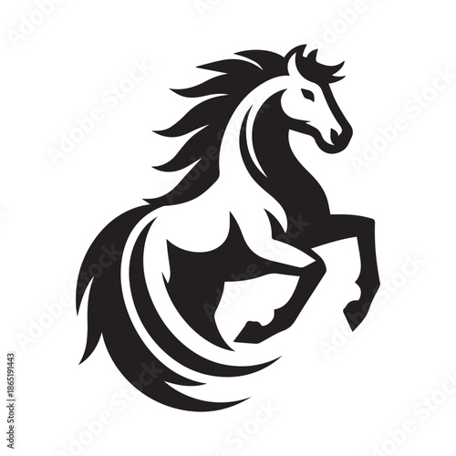  Horse Silhouette Vector | Classic Black & White Equine Artwork