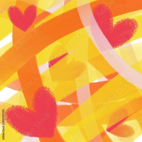 Heart ribbon Valentines card