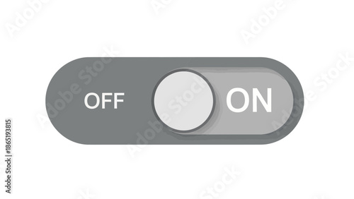 Simple gray toggle switch interface element in the off position indicating a default or deactivated setting for application controls