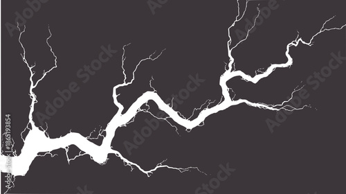Abstract river like line dark gray editable outline minimal