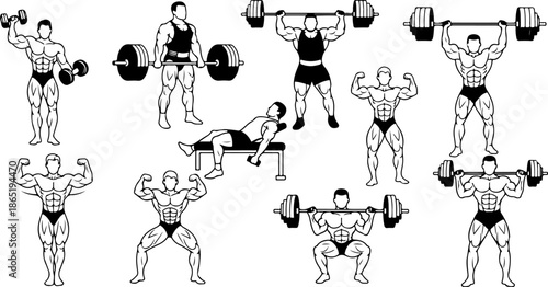 Fitness & Gym Icons Set – Workout and Healthy Lifestyle Symbols