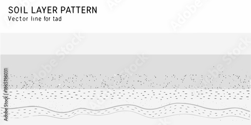 Abstract depiction of soil layers in a grayscale vector pattern