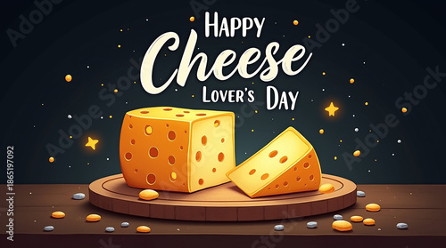 Wallpaper Mural Happy Cheese Lover’s Day  clean playful hand lettered typography Torontodigital.ca