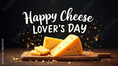 Wallpaper Mural Happy Cheese Lover’s Day  clean playful hand lettered typography Torontodigital.ca