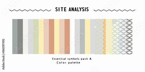 A visual exploration of color palettes patterns and site analysis elements