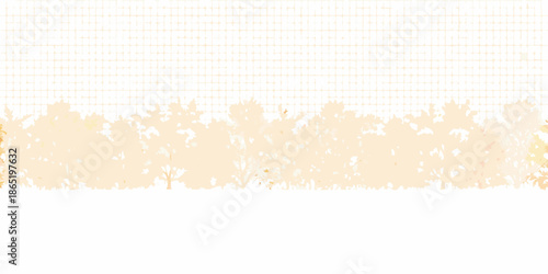 Abstract background with blurred trees and a white bottom section