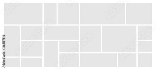 Clean and modern bento-style grid design with balanced spacing and a minimalist aesthetic, perfect for organizing content visually