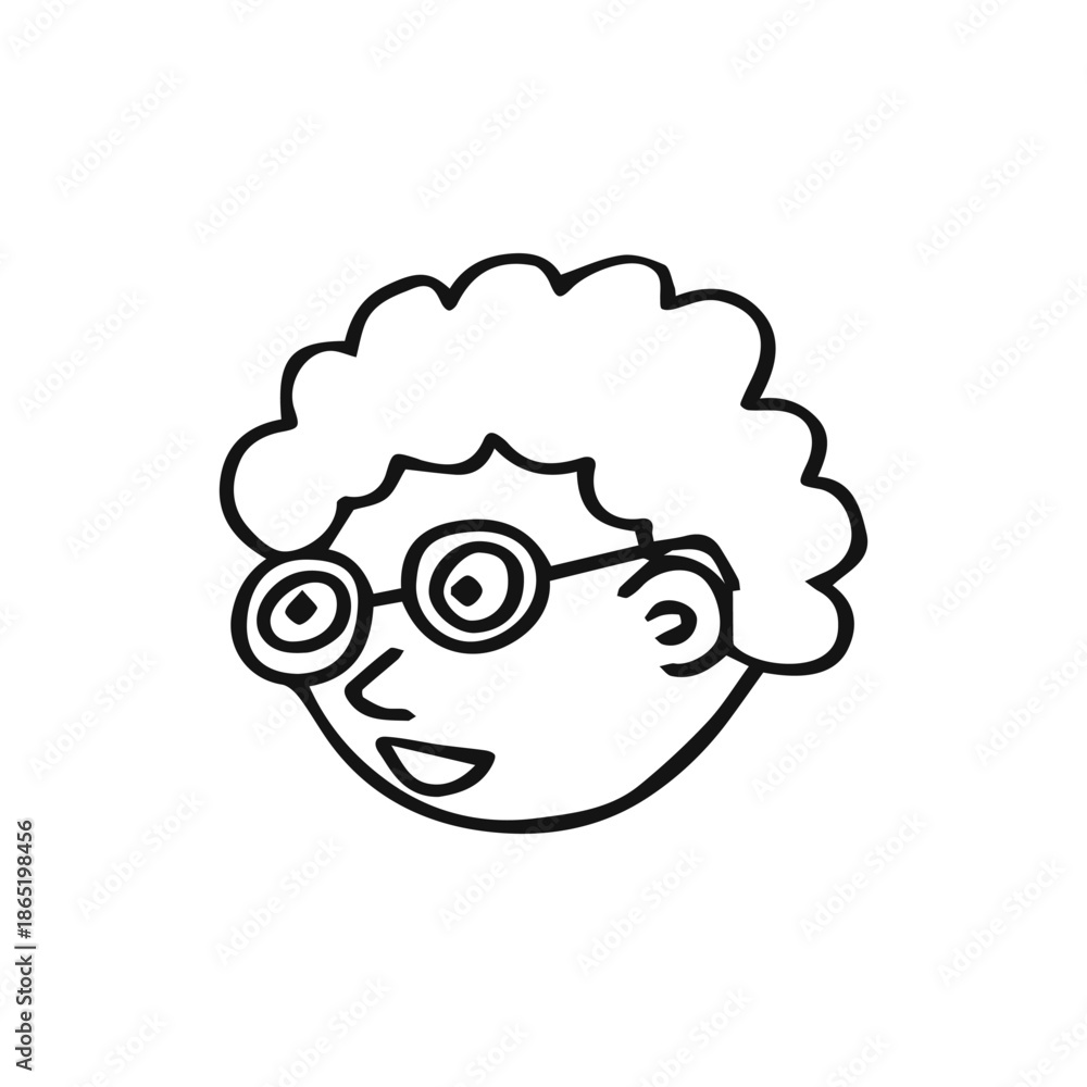 Obraz premium boy character head isolated drawing