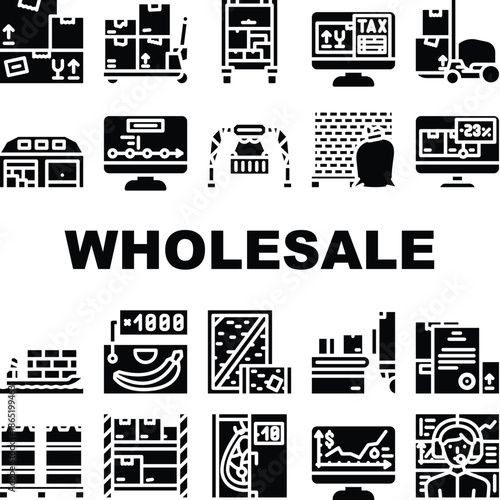 Wholesale Service Collection Icons Set Vector