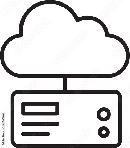 Cloud Computing Vector Icon for SaaS Dashboard
