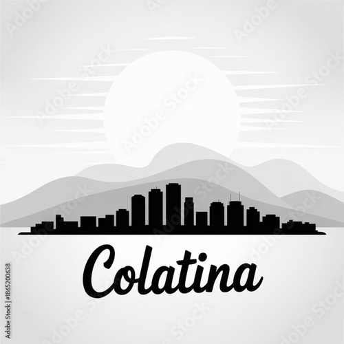 Colatina Skyline Silhouette — Scenic Inland City in Southeastern Brazil Vector Illustration