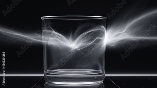 Glass Cylinder with Intense Ultrasonic Wave Propagation