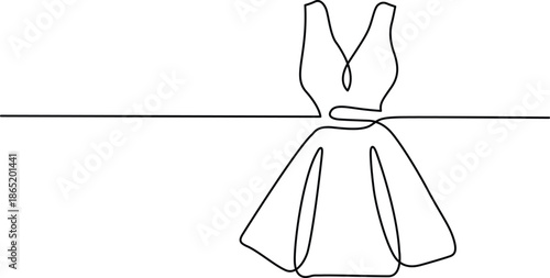 Illustrated fashion sketch of a dress Vector