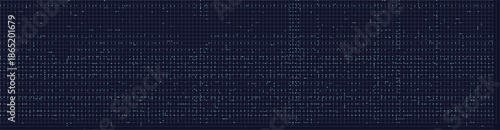 Abstract grid design with a digital tech theme on a dark blue background, evoking innovation.