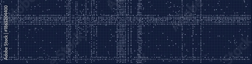 Abstract digital grid pattern on a dark background, showcasing interconnected data points and lines.