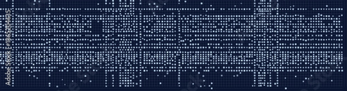 Intricate tech grid with digital patterns, symbolizing data flow and technological connectivity.