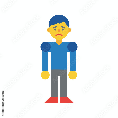 Clean vector-style illustration representing anxiety and emotional stress.