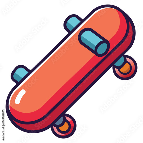 Skateboard Sport Icon Illustration Vector