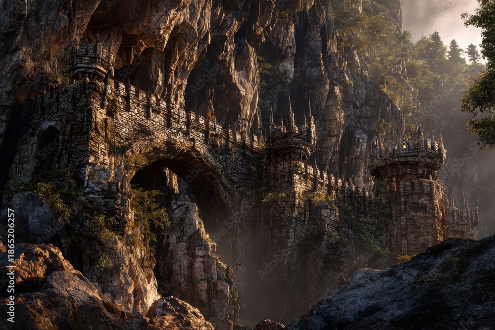 Fototapeta premium Ancient Ruins in the Mist
