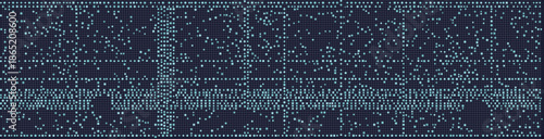 Intricate digital grid showcasing a pattern of blue lines and dots, modern technology themes.