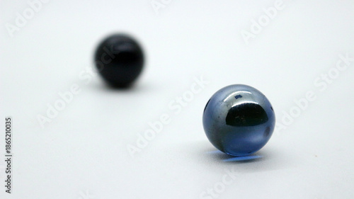 Glass marbles isolated on white background