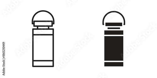 Water bottle icon in filled, thin line, stroke style for website and apps