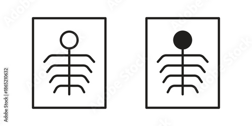 X ray icon in filled, thin line, stroke style for website and apps