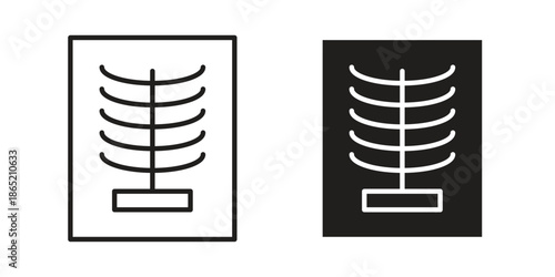 X-ray scan icon in filled, thin line, stroke style for website and apps