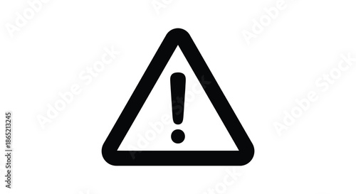A striking black and yellow triangular warning sign with a central exclamation point silhouette
