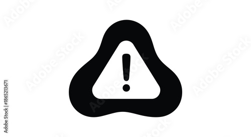 A striking yellow exclamation point centered within a bold black triangular warning sign a powerful silhouette