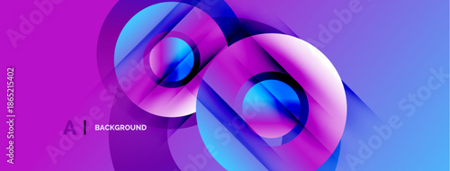 Abstract fluid shapes, vibrant purpleblue gradient. Modern design, dynamic composition, digital illustration. Background element for creative projects.