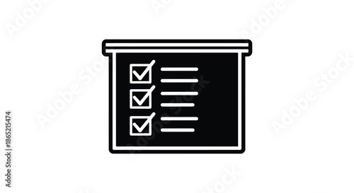 A simple black and white illustration of a television with static showcasing a classic retro design silhouette