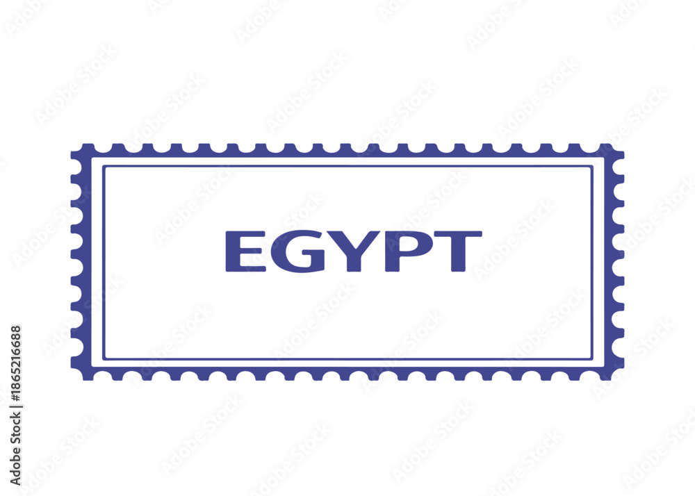 Obraz premium Egypt postage stamp vector icon on a white background Vector postage stamp on a white background