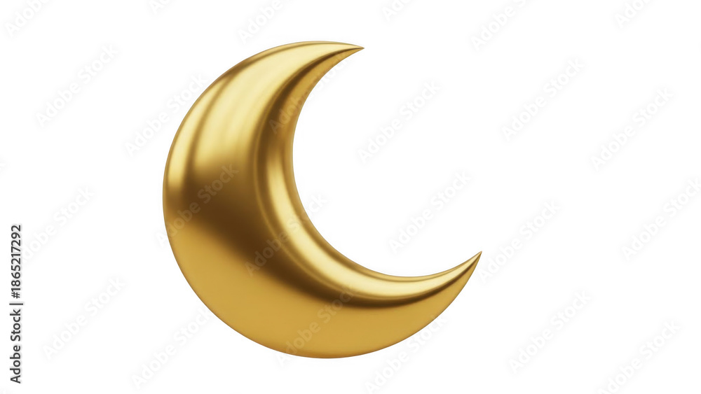Obraz premium Golden crescent moon