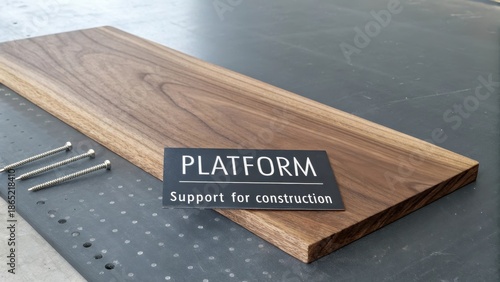 A single polished walnut plank with a 