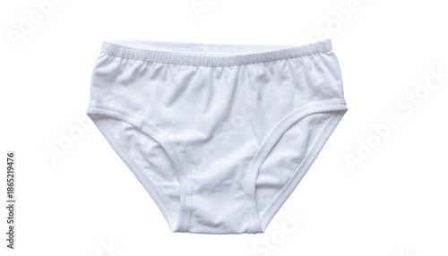 White underpants or briefs garment clothing apparel item isolated on a plain background for fashion or personal use cutout on alpha channel