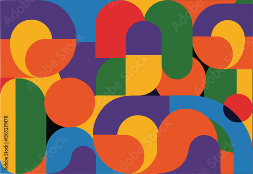 bold geometric colourful background