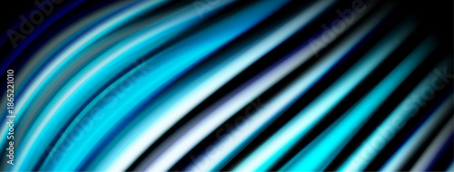 Abstract lines create dynamic visual flow. Blue hues dominate, transitioning from light to dark shades. Minimalist design, modern aesthetic.