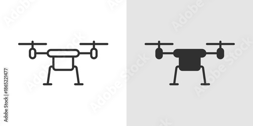 Drone Icon representing unmanned aerial vehicles (UAVs), aerial technology, surveillance, delivery, and smart robotics.
