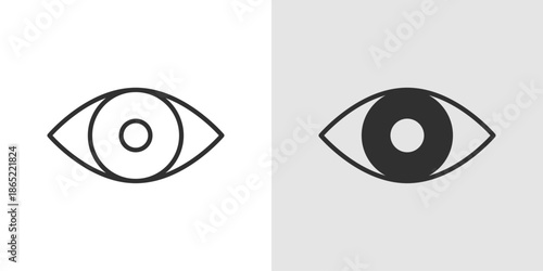 Eye Icon representing vision, view, visibility, observation, monitoring, and awareness in digital and interface contexts.