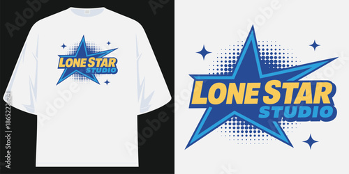 lone star studio distressed vintage retro aesthetic american graphic design vector illustration artwork t shirt design vector illustration artwork
