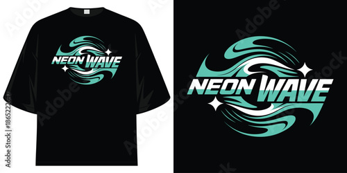 neon wave retro synthwave 80s aesthetic urban streetwear graphic design illustration artwork t shirt design vector illustration artwork
