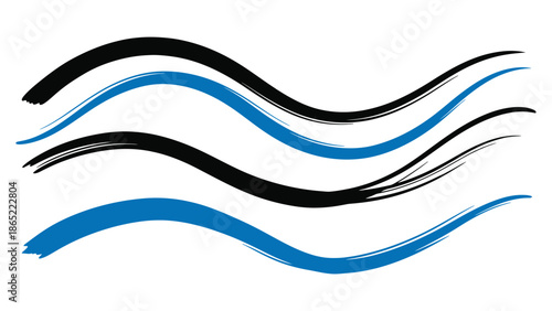 Abstract blue wave background with flowing curves and lines creating a modern, creative design suitable for business, web, and decorative use
